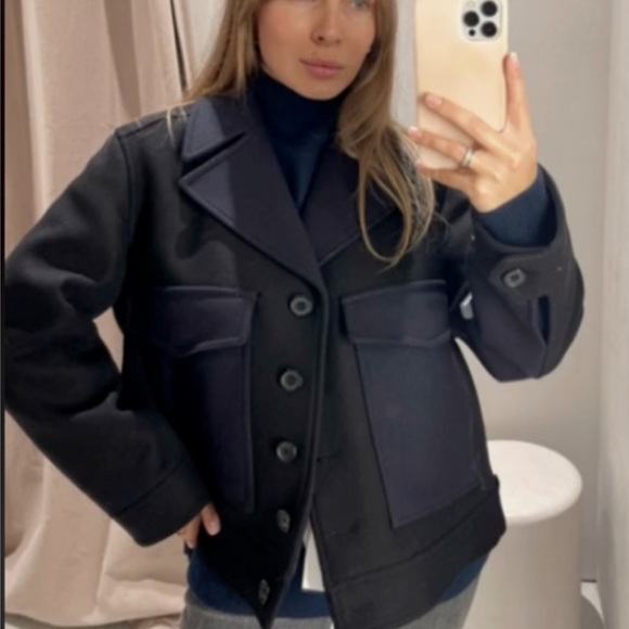 ZARA MANTECO WOOL BLEND SHORT COAT - Picture 5 of 5